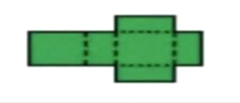 إذا طوى الشكل المجاور على امتداد الخطوط المنقطة فإن الشكل الذي نحصل عليه هو