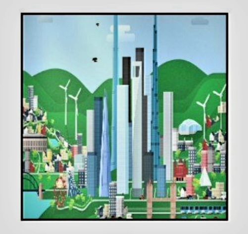 Look at the city picture and check the points that indicate the quality of life in it